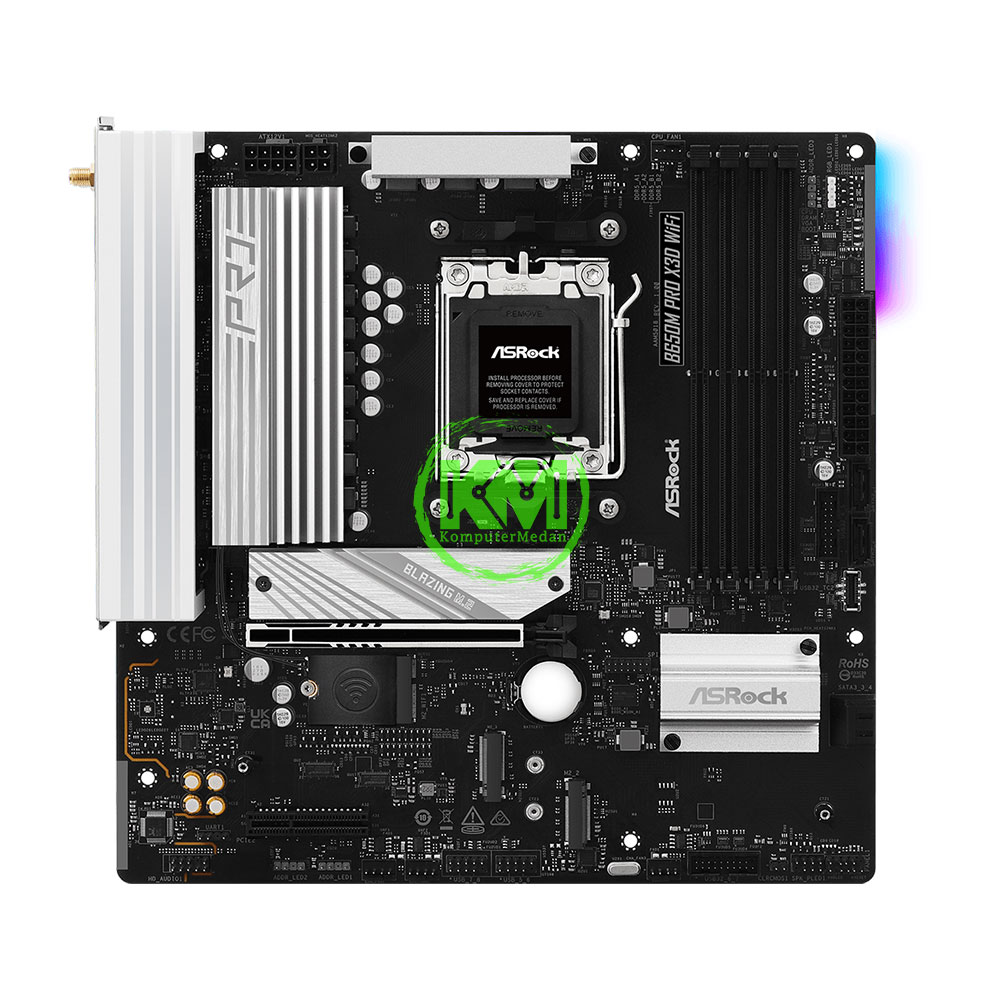 ASROCK B650M PRO X3D WIFI DDR5 (AMD) MOTHERBOARD | KomputerMedan