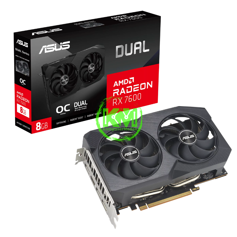 ASUS DUAL RX 7600 8GB V2 OC VGA (AMD) | KomputerMedan