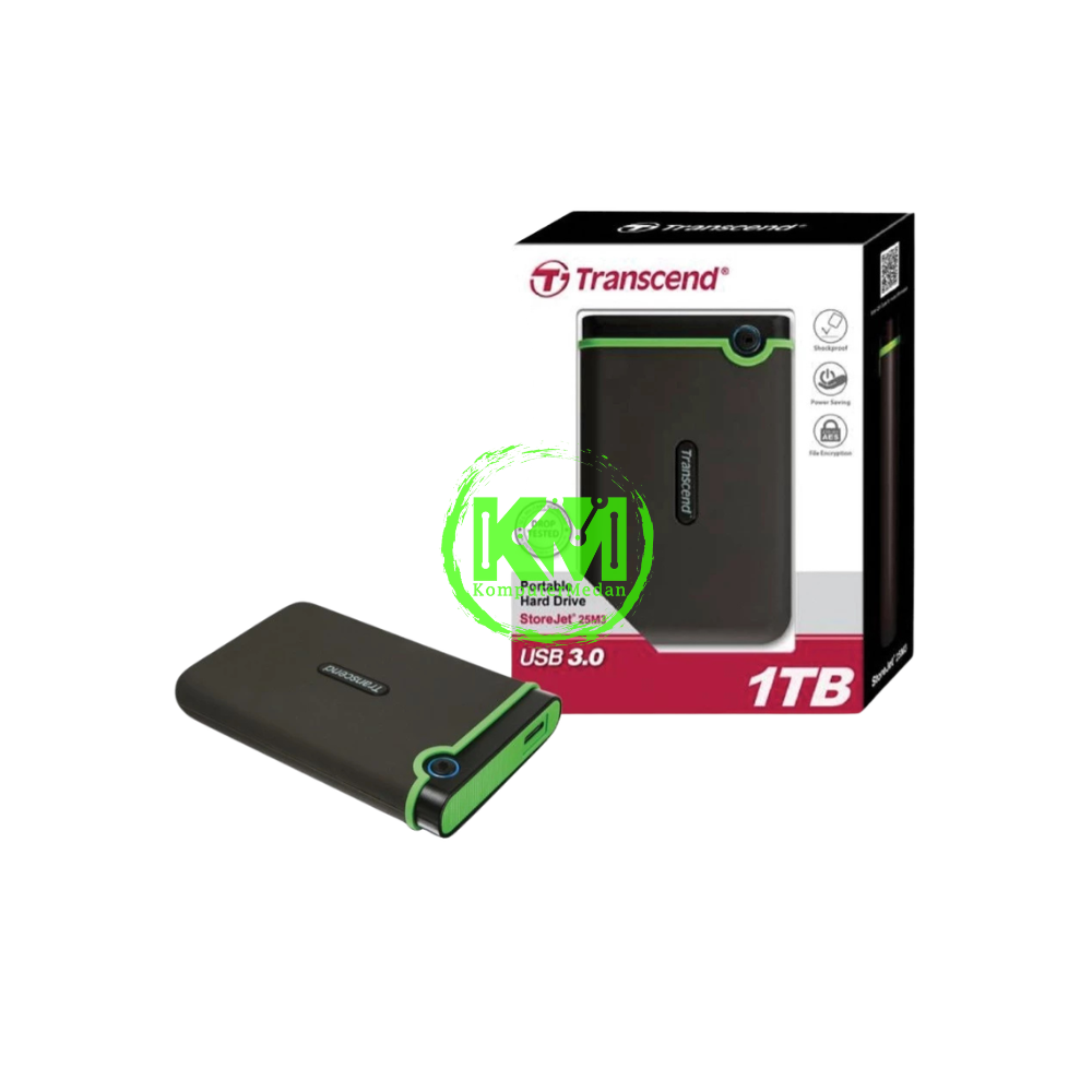 TRANSCEND STOREJET 1TB TS1TSJ25M3G EXTERNAL HDD | KomputerMedan